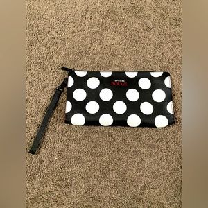 Sephora Rouge NWOT Medium Size Polkadot Clutch / Purse / Makeup Bag / Wristlet